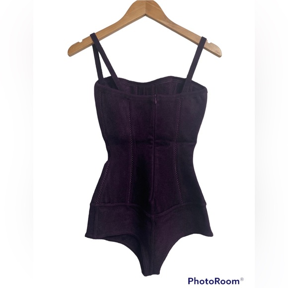 Alaia - Corset Bodysuit Iconic Runway 1991 Plum Size Small Amazing Condition! - Picture 3 of 10